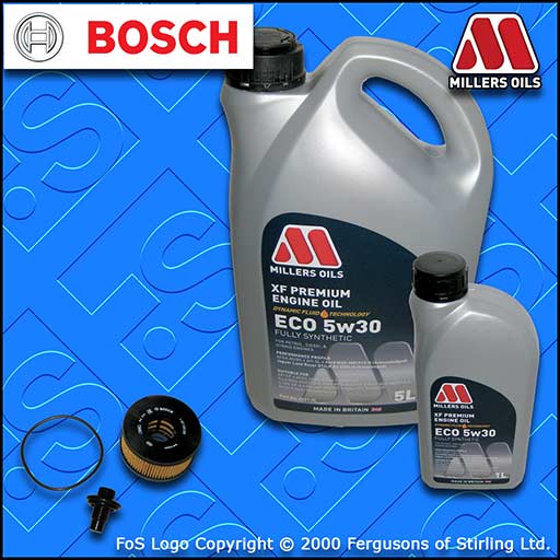 SERVICE KIT for FORD MONDEO MK3 2.2 TDCI OIL FILTER +MILLERS ECO OIL (2004-2007)