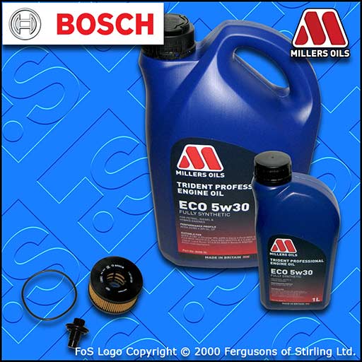SERVICE KIT for FORD MONDEO MK3 2.2 TDCI OIL FILTER +MILLERS ECO OIL (2004-2007)