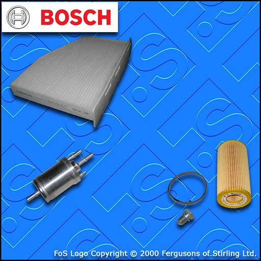 SERVICE KIT for SEAT LEON (1P) 2.0 TFSI BOSCH OIL FUEL CABIN FILTERS (2005-2012)