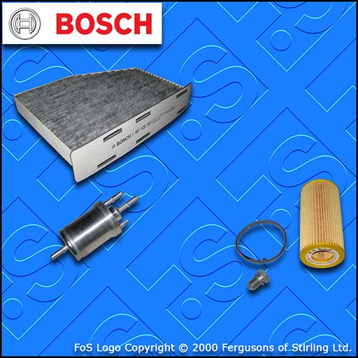 SERVICE KIT for SEAT LEON (1P) 2.0 TFSI BOSCH OIL FUEL CABIN FILTERS (2005-2012)
