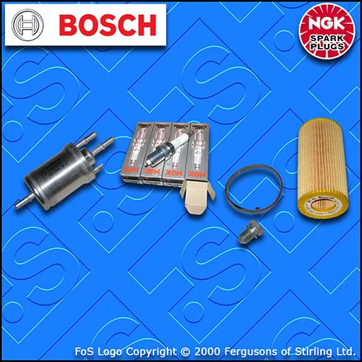 SERVICE KIT for VW SCIROCCO 2.0 R BOSCH OIL FUEL FILTERS NGK PLUGS (2009-2017)