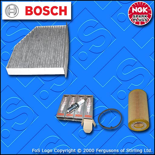 SERVICE KIT for AUDI S3 (8P) 2.0 TFSI BOSCH OIL CABIN FILTERS PLUGS (2006-2013)