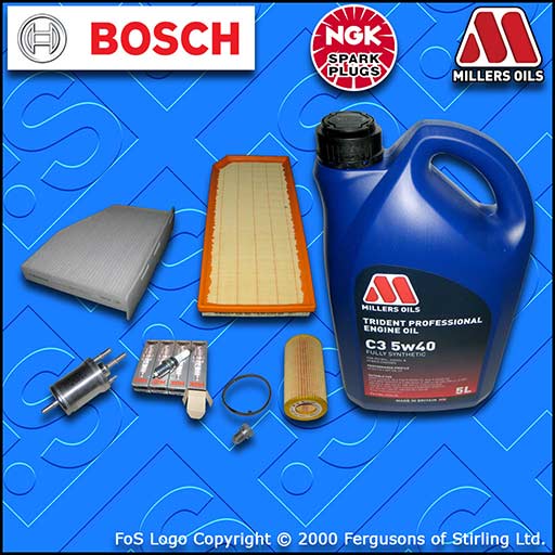 SERVICE KIT VW GOLF 2.0 GTI EDITION 35 CDLG OIL AIR FUEL CABIN FILTER PLUGS +OIL