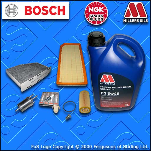 SERVICE KIT for VW SCIROCCO 2.0 R OIL AIR FUEL CABIN FILTER PLUGS +OIL 2009-2017