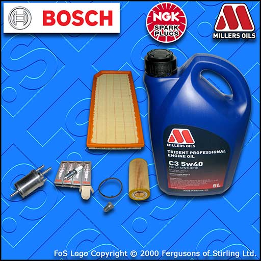 SERVICE KIT for VW SCIROCCO 2.0 R OIL AIR FUEL FILTERS PLUGS +LL OIL (2009-2017)