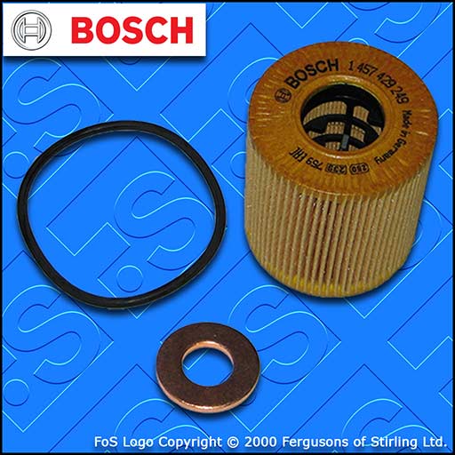 SERVICE KIT for PEUGEOT RCZ 2.0 HDI BOSCH OIL FILTER SUMP PLUG WASHER(2010-2016)