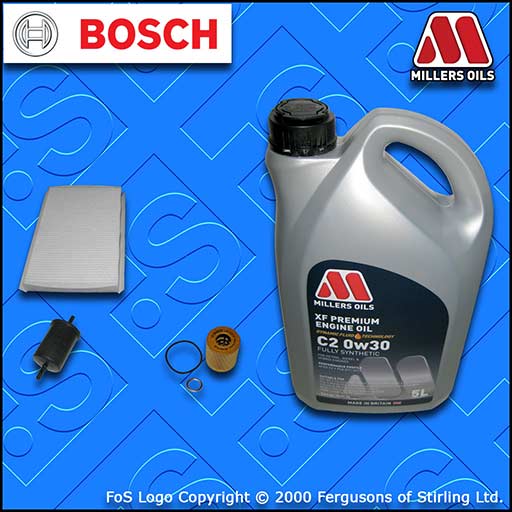 SERVICE KIT for DS DS4 1.6 THP 165 210 OIL FUEL CABIN FILTER +C2 OIL (2015-2019)