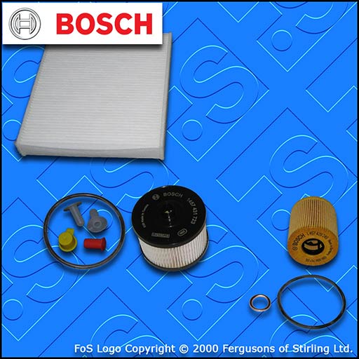 SERVICE KIT for VOLVO C30 2.0 D BOSCH OIL FUEL CABIN FILTERS (2006-2010)