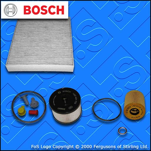 SERVICE KIT for FORD C-MAX 2.0 TDCI BOSCH OIL FUEL CABIN FILTERS (2007-2010)