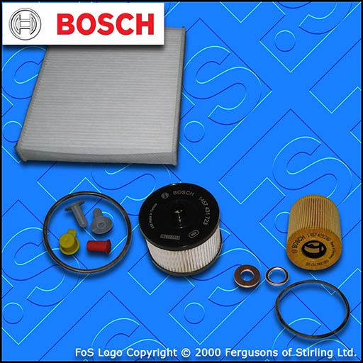 SERVICE KIT for FORD KUGA 2.0 TDCI BOSCH OIL FUEL CABIN FILTERS (2008-2010)