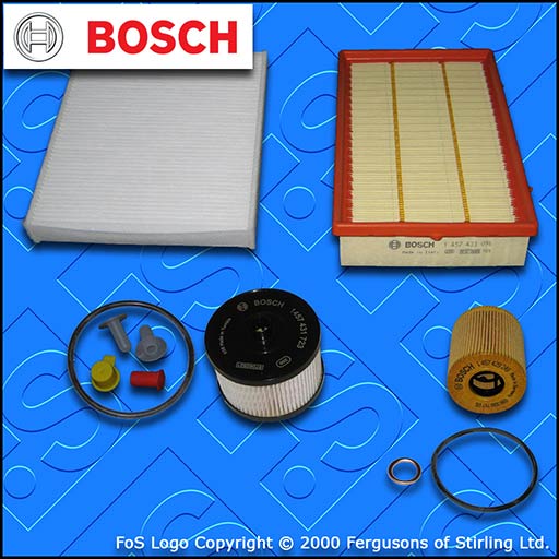 SERVICE KIT for VOLVO C30 2.0 D BOSCH OIL AIR FUEL CABIN FILTERS (2006-2007)