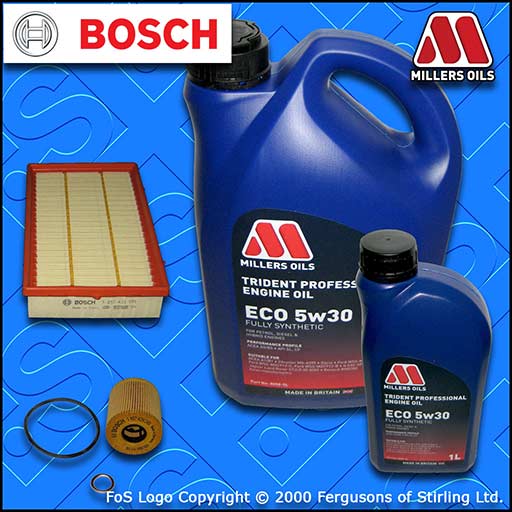 SERVICE KIT for VOLVO C30 2.0 D OIL AIR FILTERS +OIL (2006-2007)