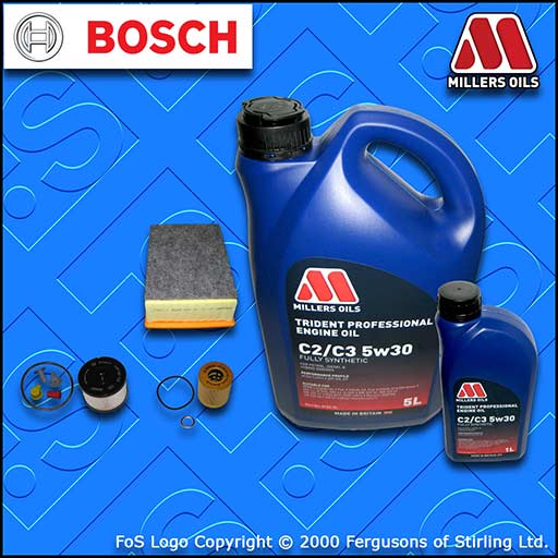 SERVICE KIT for PEUGEOT 307 2.0 HDI 16V MANUAL OIL AIR FUEL FILTERS +OIL (04-07)