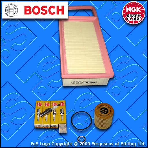 SERVICE KIT for PEUGEOT 407 1.8 2.0 BOSCH OIL AIR FILTERS NGK PLUGS (2005-2010)