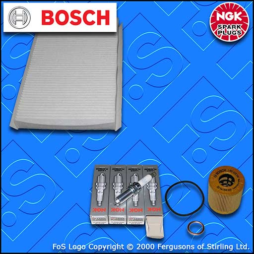 SERVICE KIT for PEUGEOT 308 1.6 THP OIL CABIN FILTERS PLUGS (2007-2013)
