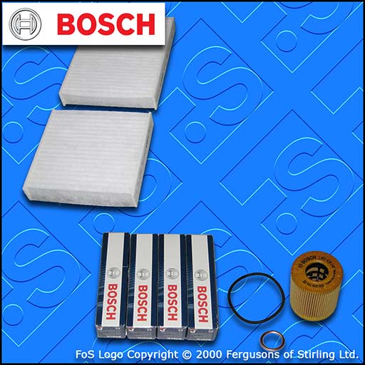 SERVICE KIT for DS DS3 1.6 THP 150 163 165 BOSCH OIL CABIN FILTERS SPARK PLUGS