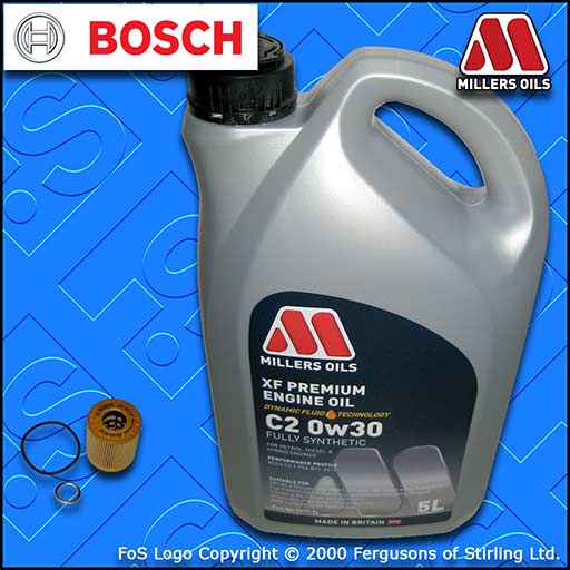 SERVICE KIT for DS DS5 1.6 THP 165 210 OIL FILTER +0w30 C2 OIL (2015-2019)