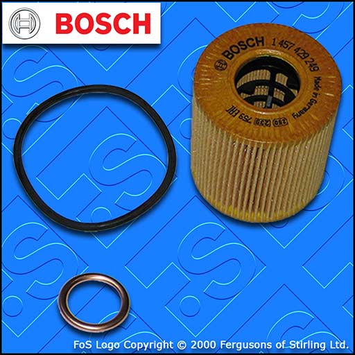 SERVICE KIT for DS DS4 1.6 THP 165 210 BOSCH OIL FILTER SUMP PLUG SEAL 2015-2019