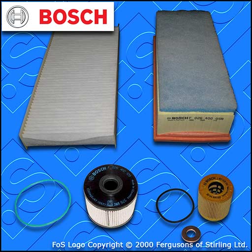 SERVICE KIT for TOYOTA PROACE 2.0 D BOSCH OIL AIR FUEL CABIN FILTERS (2013-2016)