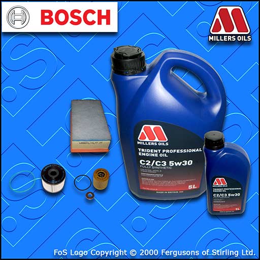 SERVICE KIT for PEUGEOT 3008 2.0 HDI OIL AIR FUEL FILTERS +OIL (2009-2016)