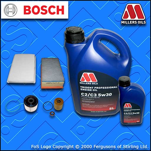SERVICE KIT PEUGEOT 308 2.0 HDI DW10CTED4 OIL AIR FUEL CABIN FILTER +OIL (11-14)