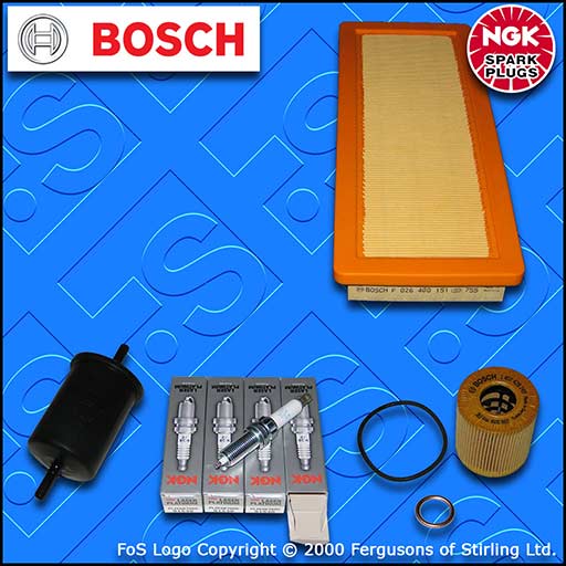 SERVICE KIT for PEUGEOT 308 1.6 THP OIL AIR FUEL FILTERS PLUGS (2007-2009)