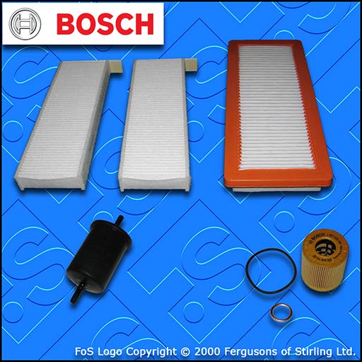 SERVICE KIT for DS DS5 1.6 THP 165 210 BOSCH OIL AIR FUEL CABIN FILTER 2015-2019