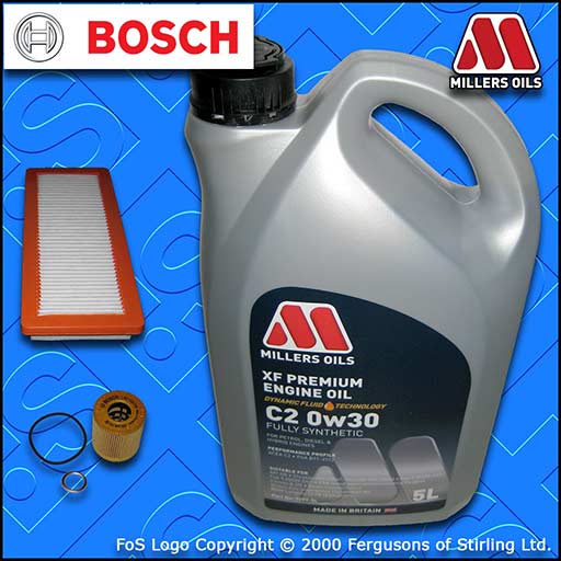SERVICE KIT for PEUGEOT 5008 1.6 THP OIL AIR FILTERS +C2 OIL (2009-2017)