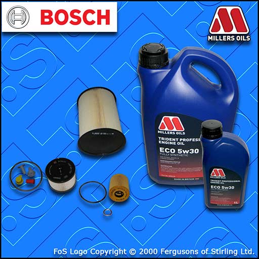SERVICE KIT for VOLVO S40 (MS) 2.0 D DIESEL OIL AIR FUEL FILTER +OIL (2007-2012)