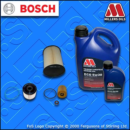 SERVICE KIT for FORD C-MAX 2.0 TDCI OIL AIR FUEL FILTERS +5w30 OIL (2010-2015)