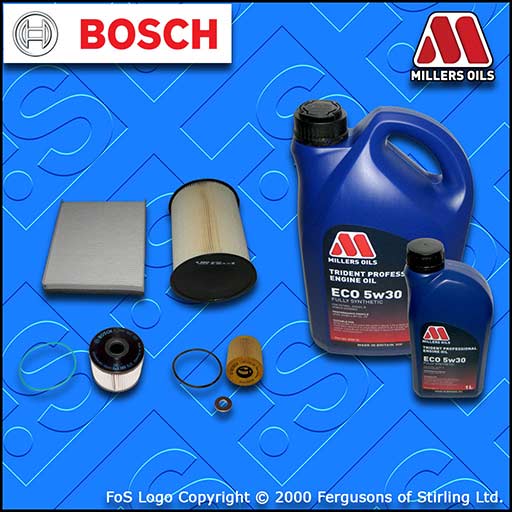 SERVICE KIT for FORD FOCUS MK3 2.0 TDCI OIL AIR FUEL CABIN FILTER +OIL 2010-2017