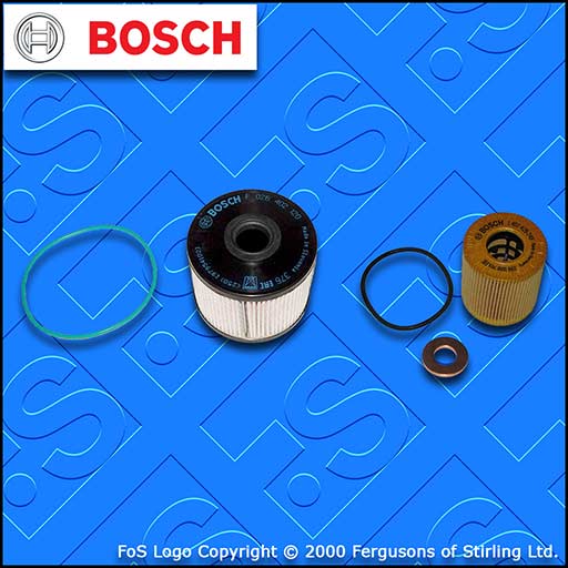 SERVICE KIT for FORD S-MAX 2.0 TDCI BOSCH OIL FUEL FILTERS (2010-2014)