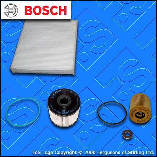 SERVICE KIT for FORD S-MAX 2.0 TDCI BOSCH OIL FUEL CABIN FILTERS (2010-2014)
