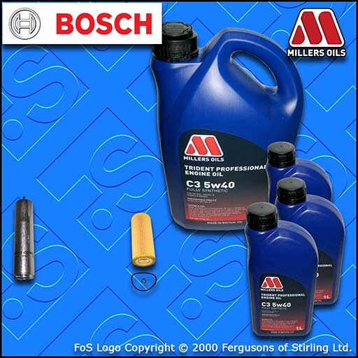 SERVICE KIT for BMW X3 XDRIVE 35D E83 OIL FUEL FILTER +5w40 LL OIL (2008-2011)