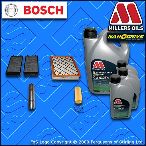 SERVICE KIT for BMW X6 XDRIVE 35D E71 OIL AIR FUEL CABIN FILTER +OIL (2008-2010)