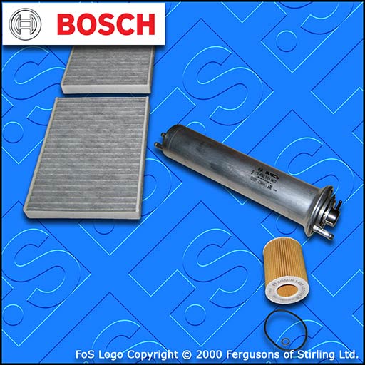 SERVICE KIT for BMW 5 SERIES (E39) 530i BOSCH OIL FUEL CABIN FILTERS (2000-2003)