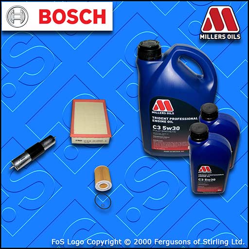 SERVICE KIT for BMW Z3 2.8 OIL AIR FUEL FILTERS +5w30 LL OIL (2000-2002)