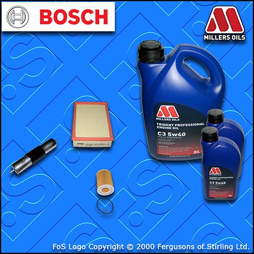 SERVICE KIT for BMW Z3 2.0 OIL AIR FUEL FILTERS +5w40 LL OIL (1999-2000)