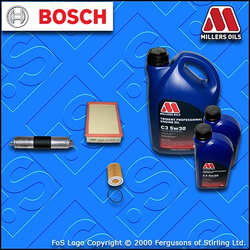 SERVICE KIT for BMW Z3 3.0 OIL AIR FUEL FILTERS +5w30 LL OIL (2000-2002)