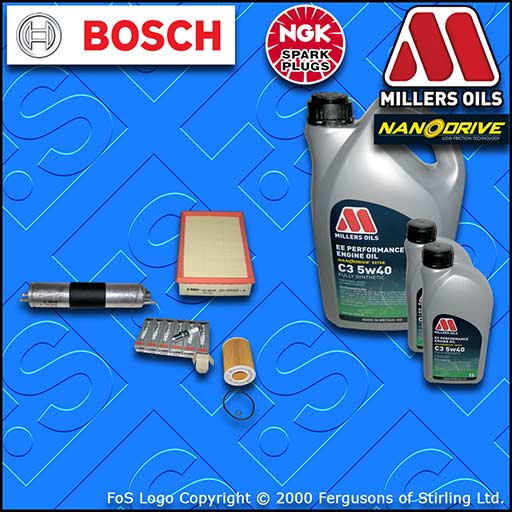 SERVICE KIT for BMW 3 SERIES E46 325I OIL AIR FUEL FILTER PLUGS +OIL (2000-2007)