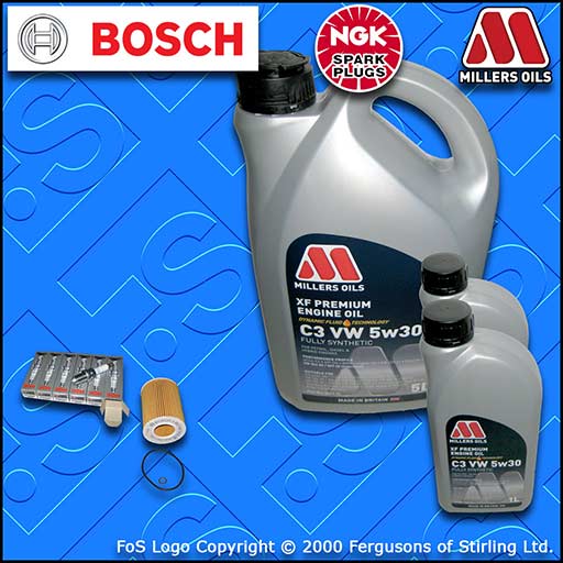 SERVICE KIT for BMW Z3 3.0 OIL FILTER SPARK PLUGS +5w30 XF OIL (2000-2002)