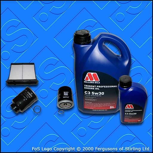 SERVICE KIT for SUBARU FORESTER 2.0 D OIL FUEL CABIN FILTERS +5w30 OIL 2008-2013