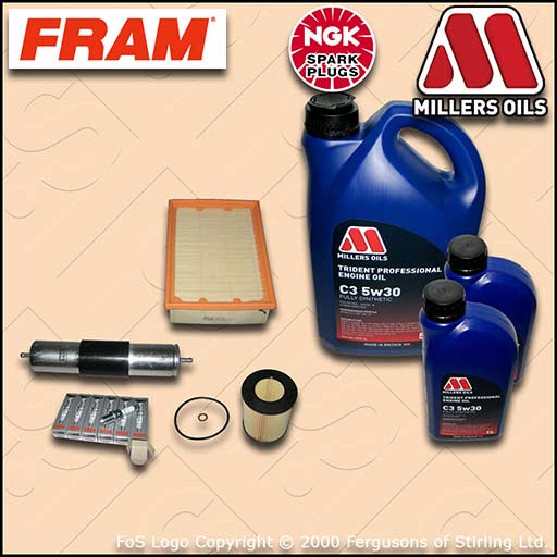 SERVICE KIT for BMW Z3 2.0 FRAM OIL AIR FUEL FILTERS NGK PLUGS +OIL (1999-2003)