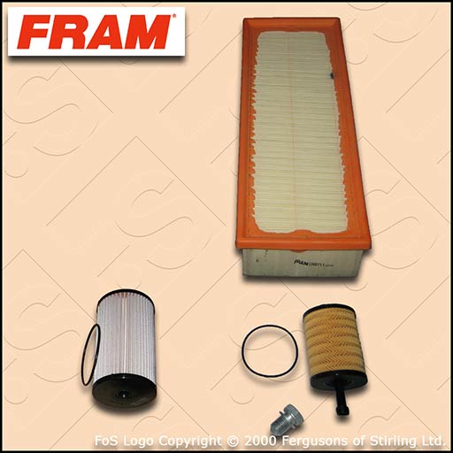 SERVICE KIT for AUDI A3 (8P) 1.9 TDI FRAM OIL AIR FUEL FILTERS (2005-2009)