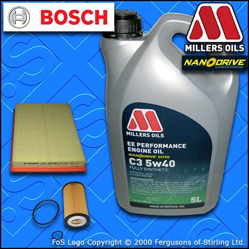 SERVICE KIT for VAUXHALL TIGRA B 1.4 19MA9235-> OIL AIR FILTERS +5w40 EE OIL