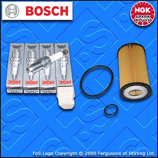 SERVICE KIT for VAUXHALL OPEL ADAM 1.4 A14XE* OIL FILTER SPARK PLUGS (2012-2019)