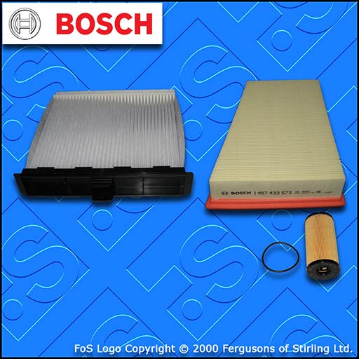 SERVICE KIT for RENAULT SCENIC II 2.0 DCI OIL AIR CABIN FILTERS (2005-2009)