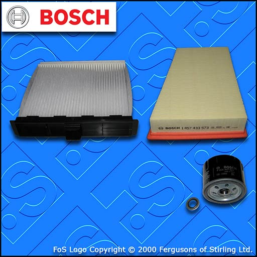 SERVICE KIT for RENAULT SCENIC II 1.5 DCI OIL AIR CABIN FILTERS (2007-2008)