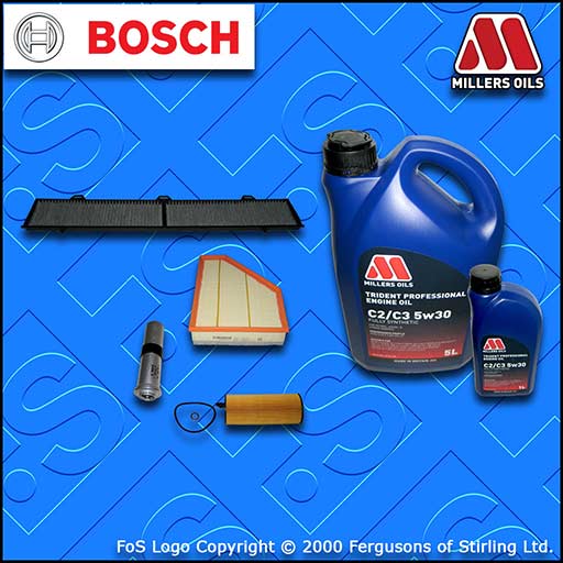 SERVICE KIT BMW E90 E91 E92 E93 N47 320D OIL AIR FUEL CABIN FILTER+OIL 2010 ONLY