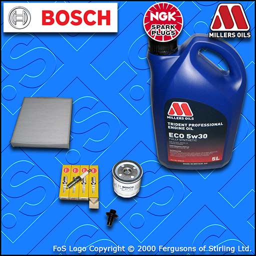 SERVICE KIT for FORD C-MAX 1.6 OIL CABIN FILTER PLUGS SUMP PLUG +OIL (2007-2010)